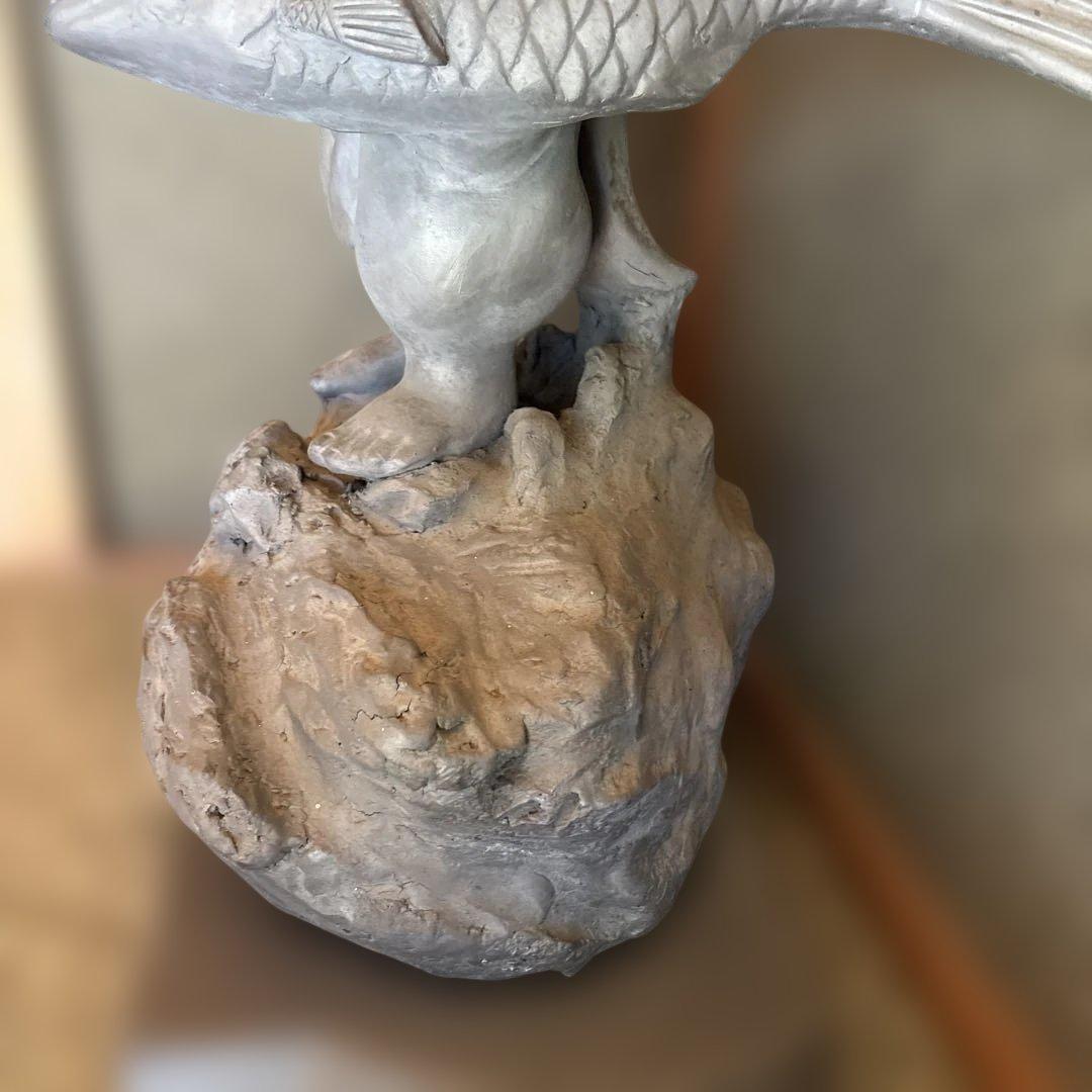 恵比寿像　陶器　置物　七福神