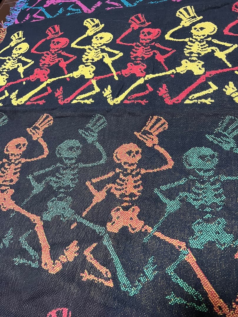 グレイトフル・デッド　ラグ　ブランケット　ヴィンテージ　ダンススケルトン