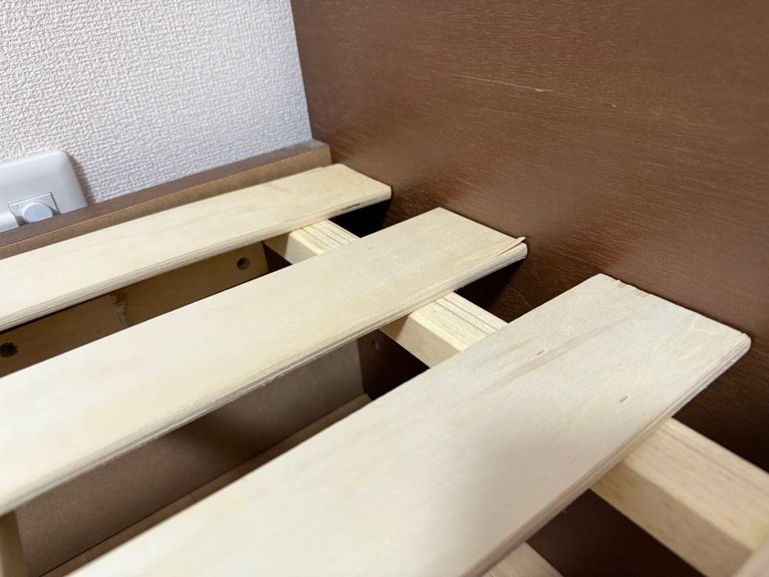 ダブルベッドフレーム 引出し収納付