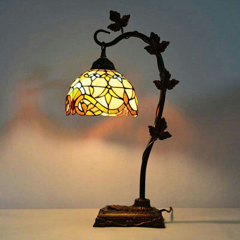 ティファニースタイルテーブルランプ電気スタンドガラスランプ シャンデリアバロ2