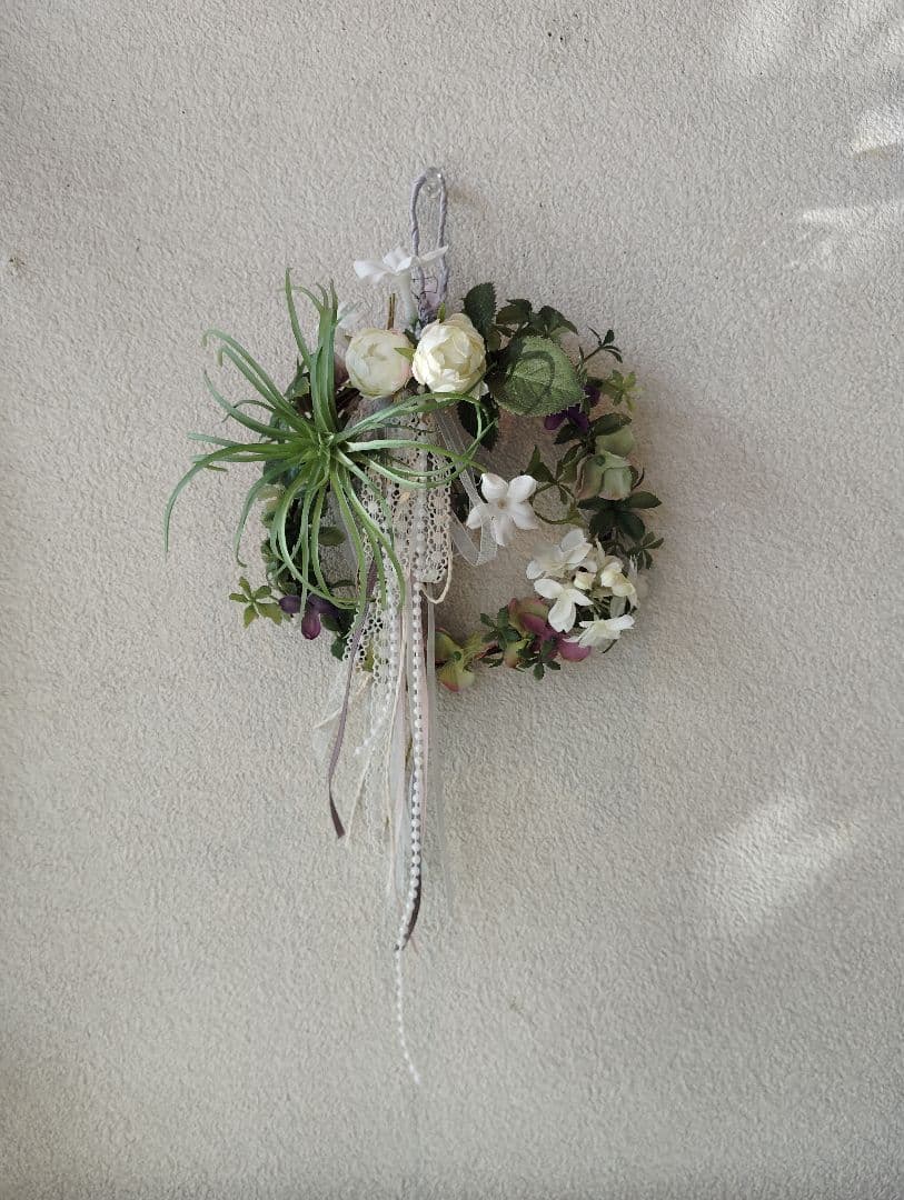 アーティフィシャルフラワー　花とリボンのアレンジメント