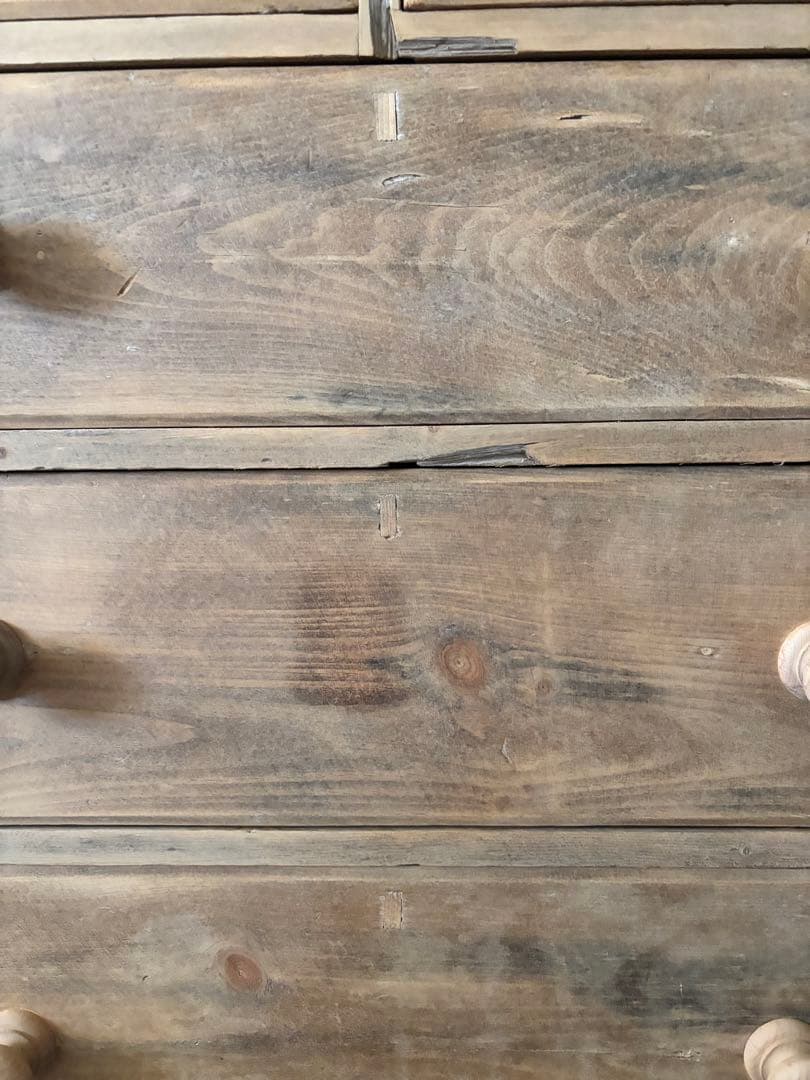 チェスト アンティーク　オールドパイン　ドロワーズ　木製　引き出し 剥離