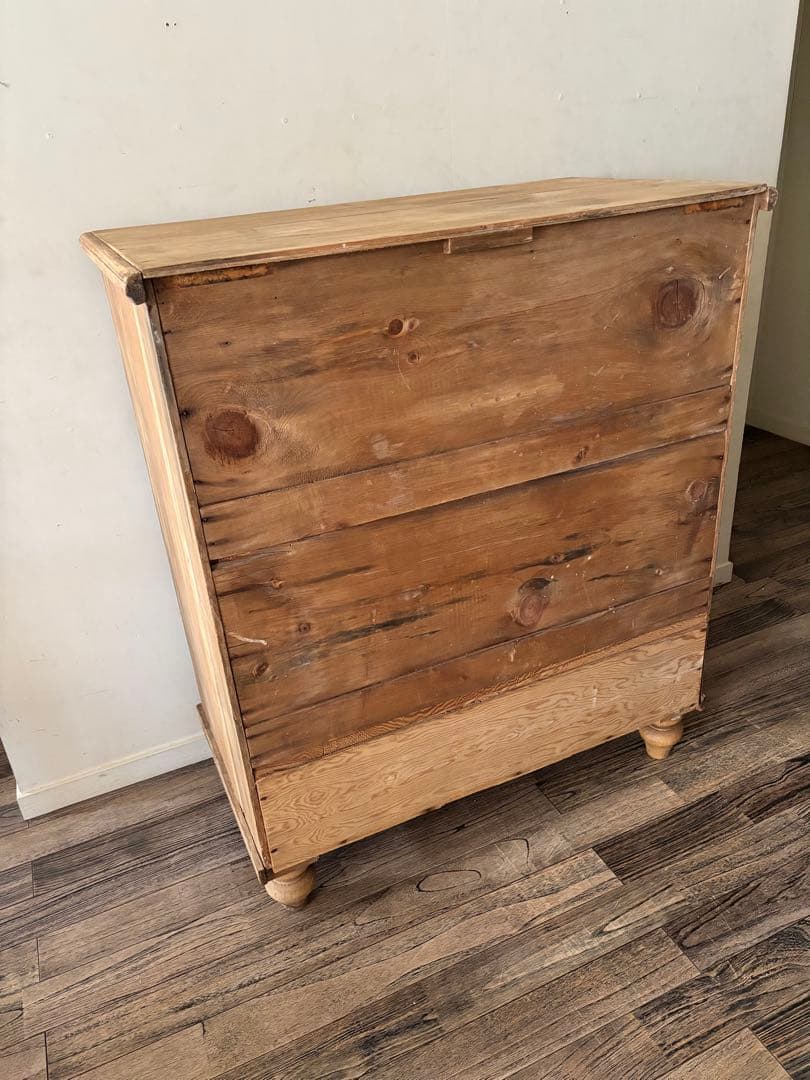 チェスト アンティーク　オールドパイン　ドロワーズ　木製　引き出し 剥離
