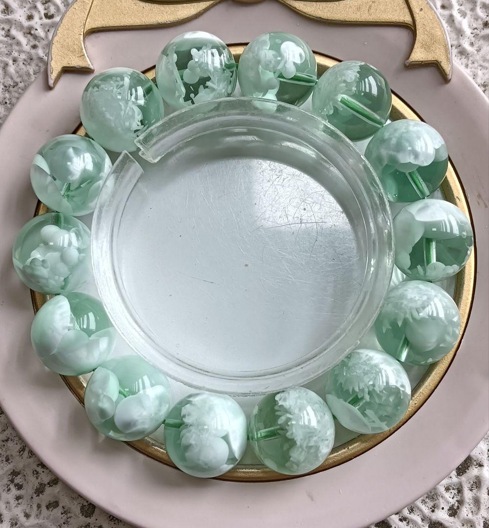 超超超レア石‼️グリーンラリマー約16ミリ内径約18センチ 原石写真付き❤❤