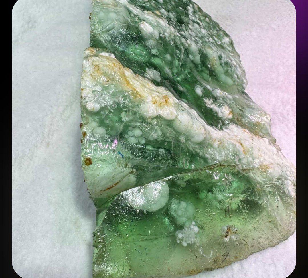 超超超レア石‼️グリーンラリマー約16ミリ内径約18センチ 原石写真付き❤❤