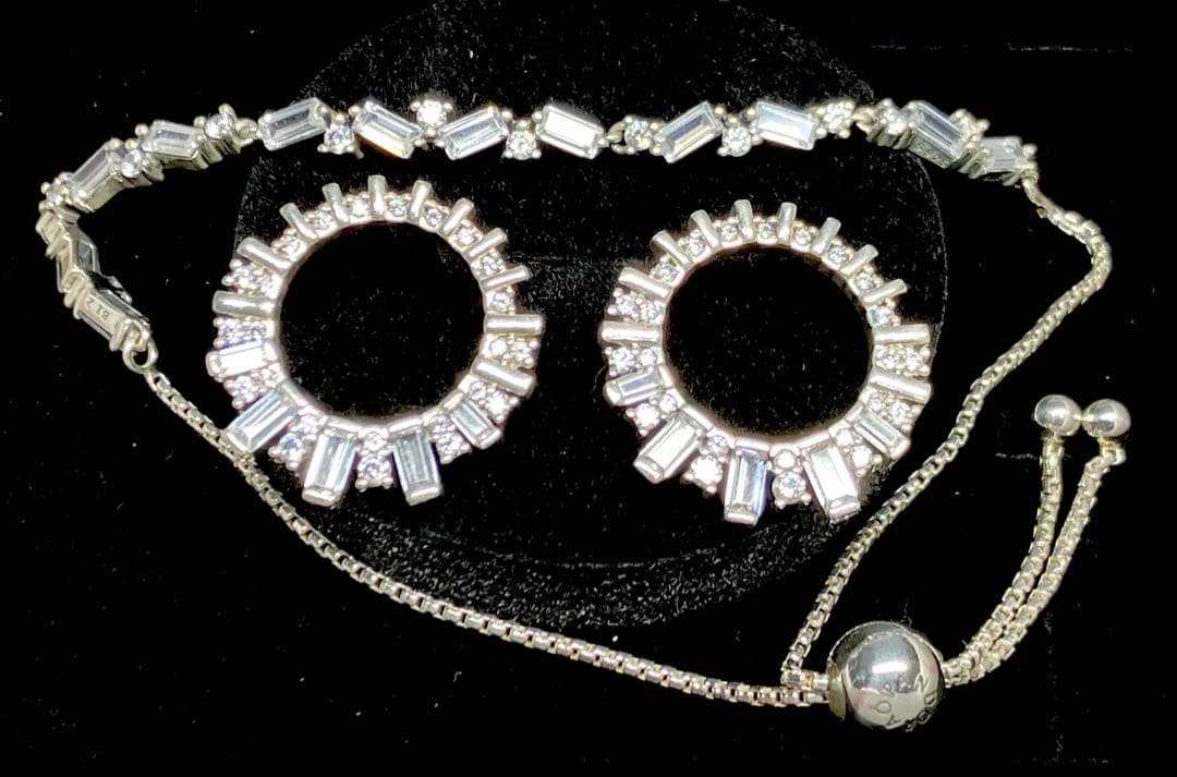 最終値 美品ピアス・ブレスレットセット（パンドラ）スワロフスキー好きも