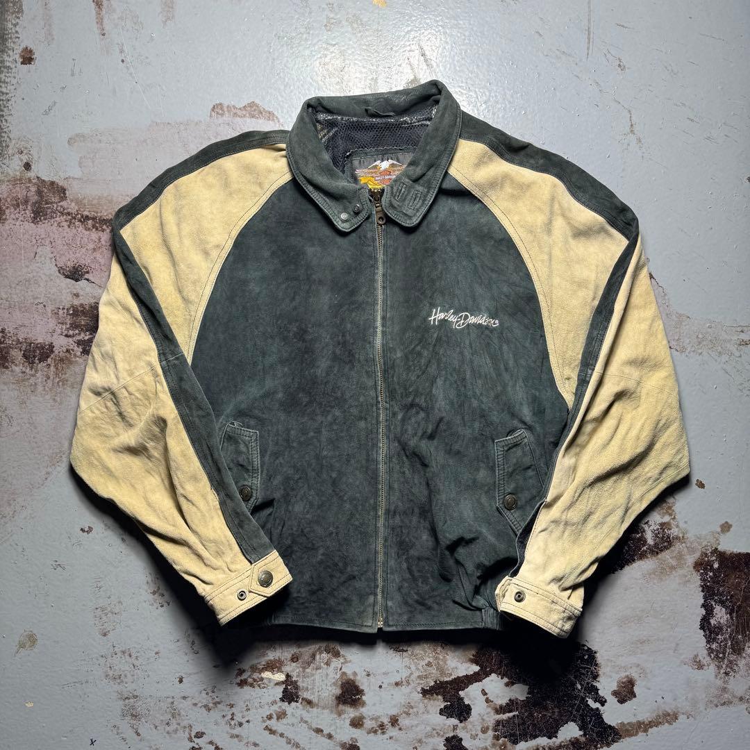 HARLEY-DAVIDSON スウェードレザージャケット アメカジ