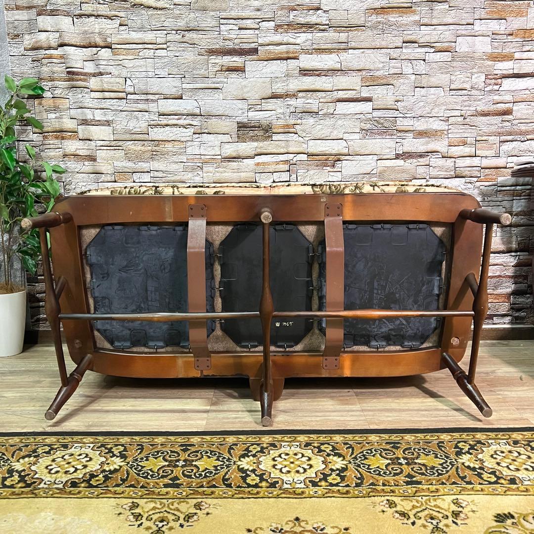 ꧁カリモク家具 karimoku꧂コロニアルシリーズ ソファセット アーム 花柄