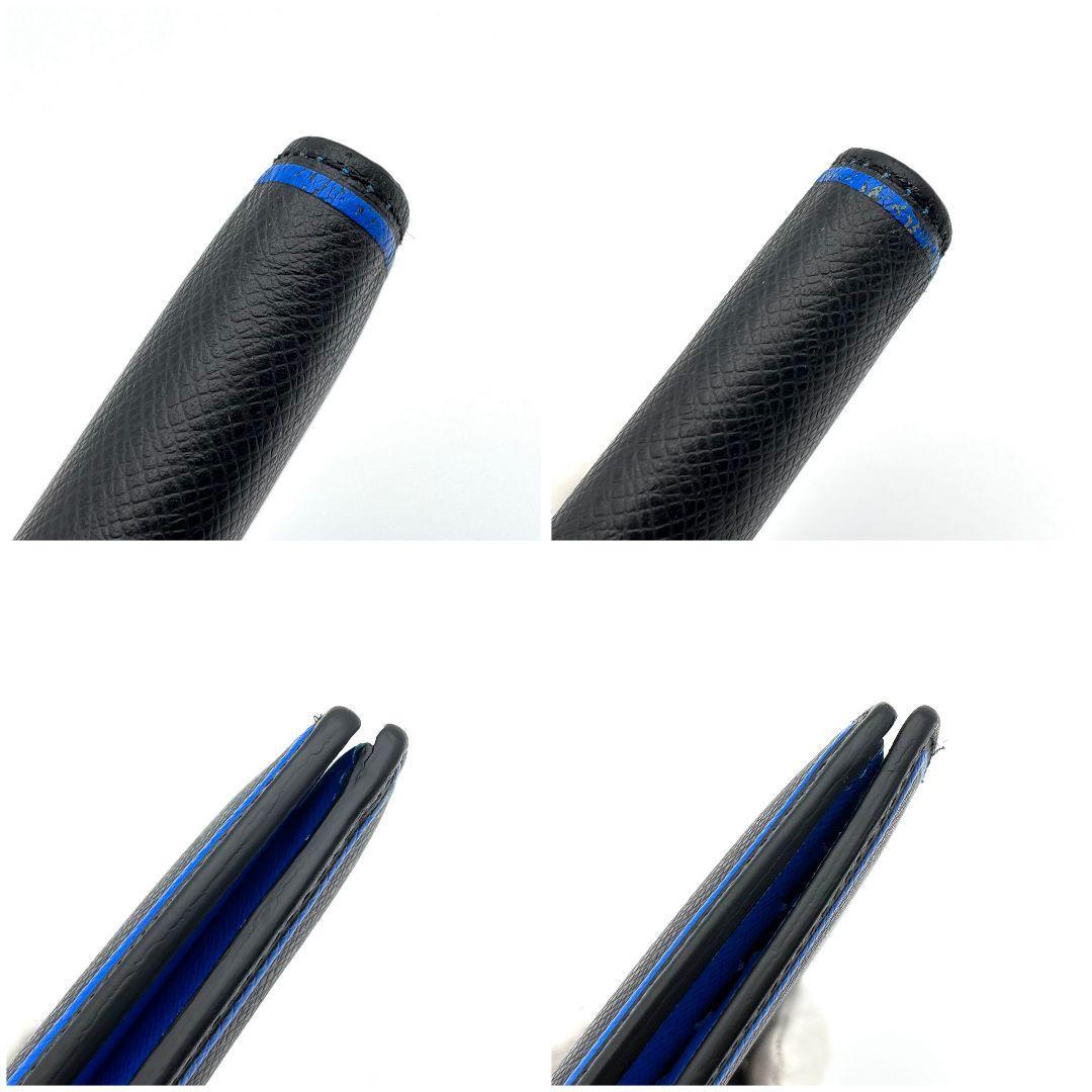 ✨美品✨ルイヴィトン ポルトフォイユ ブラザ タイガ メンズ 長財布 黒 ブルー