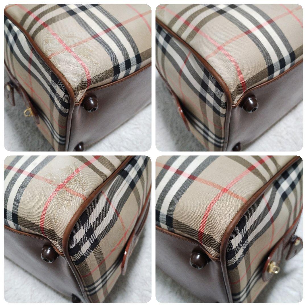 美品 Burberry バーバリー ボストンバッグ ノバチェック柄 旅行鞄