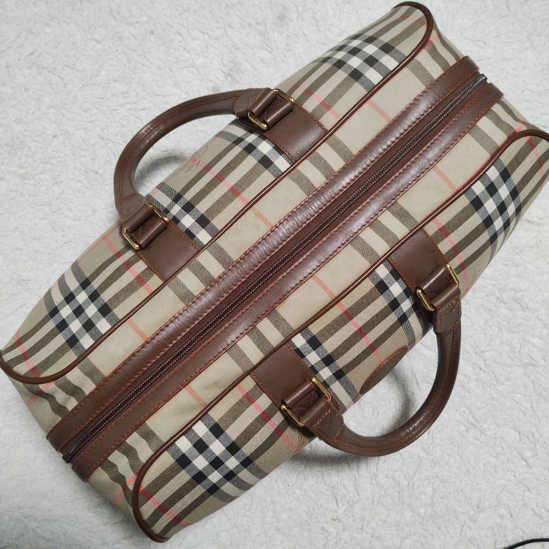 美品 Burberry バーバリー ボストンバッグ ノバチェック柄 旅行鞄