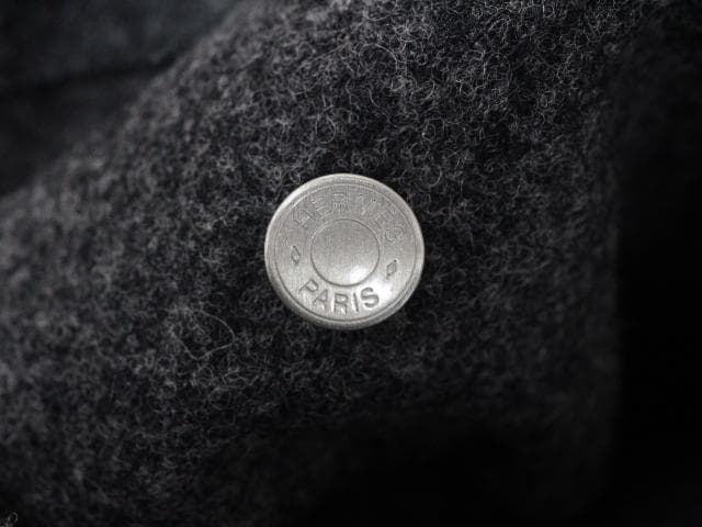 ◇未使用保管品 HERMES ウールパンツ 裾リブ グレー