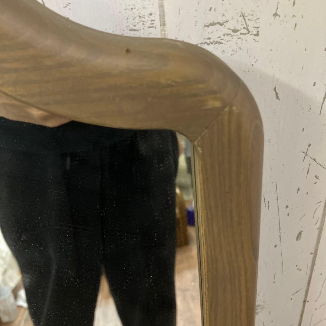 B-2 スタンドミラー 鏡 全身鏡 アーチ型 ウッドスタンドミラー インテリア