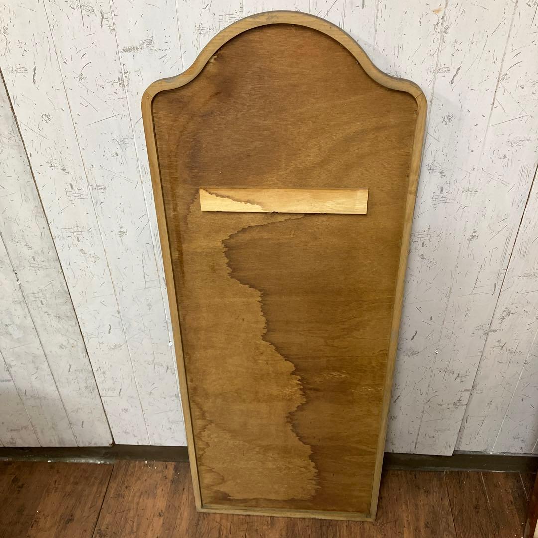 B-2 スタンドミラー 鏡 全身鏡 アーチ型 ウッドスタンドミラー インテリア