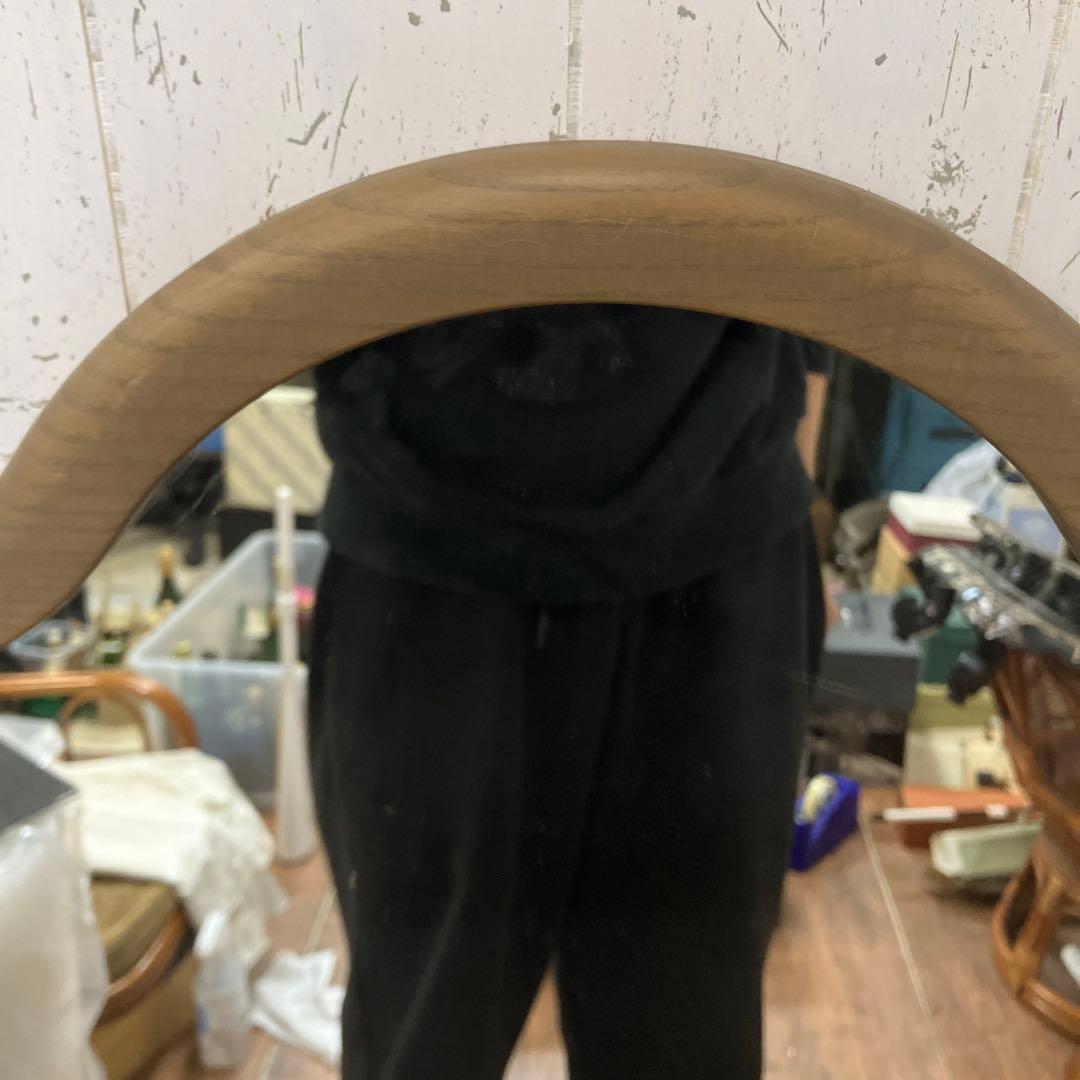 B-2 スタンドミラー 鏡 全身鏡 アーチ型 ウッドスタンドミラー インテリア