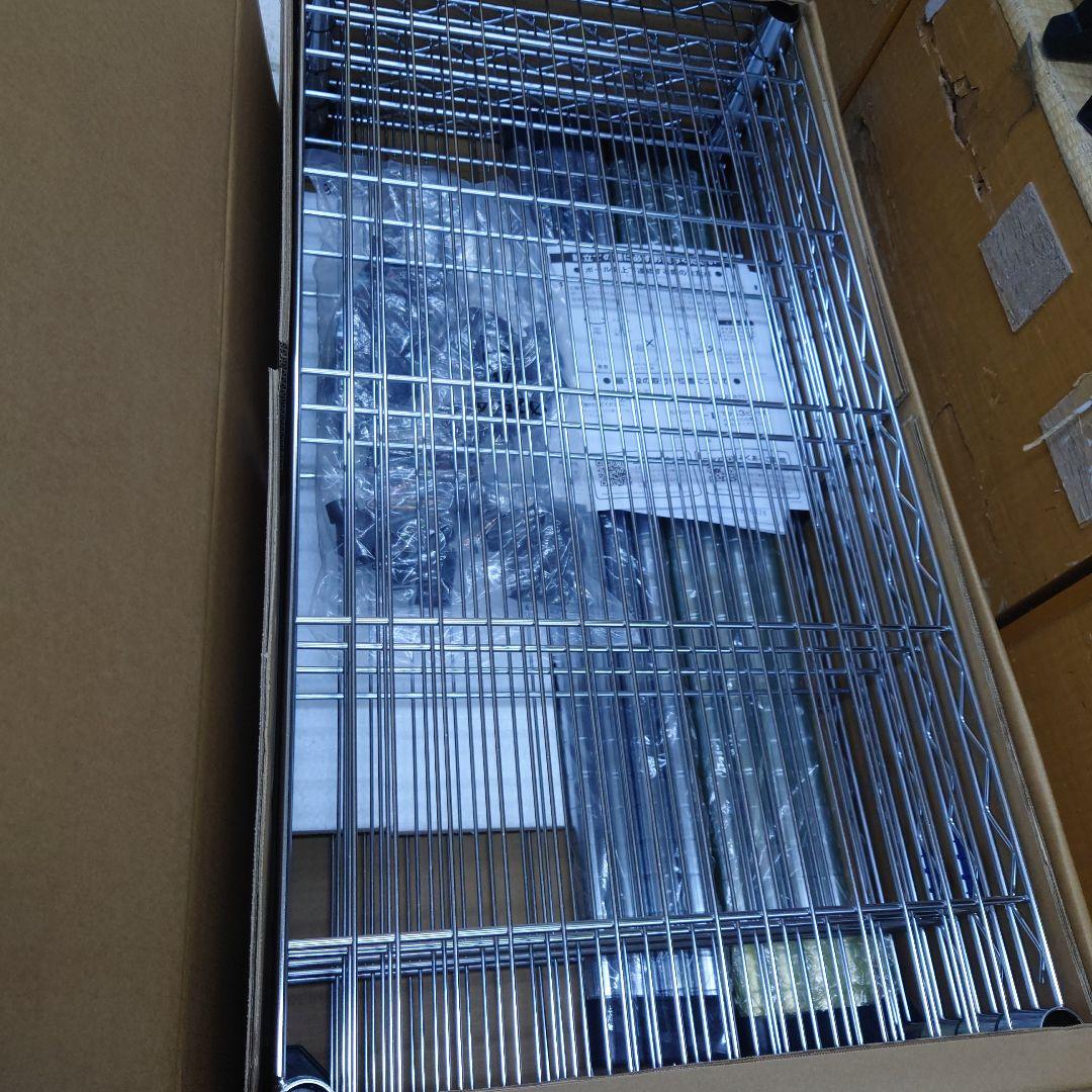 なかさん耐荷重1枚当たり135kg 5段90Wメタルラック