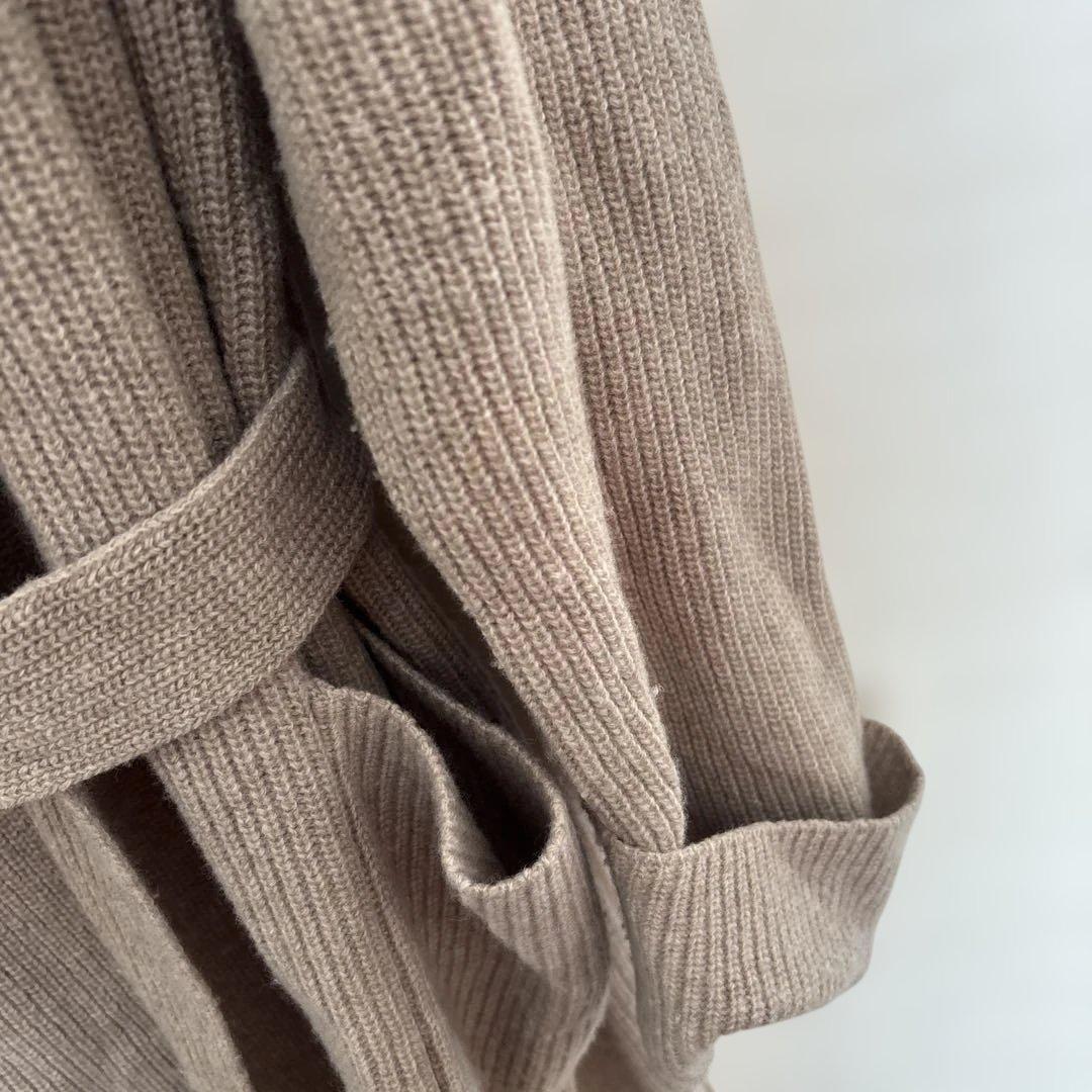 マックスマーラ　ウィークエンド　ベージュ ニットガウンロングコート