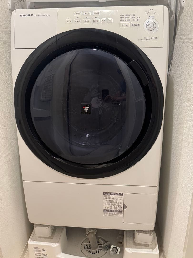 完動美品SHARP ドラム式洗濯乾燥機 ES-S7E-WL