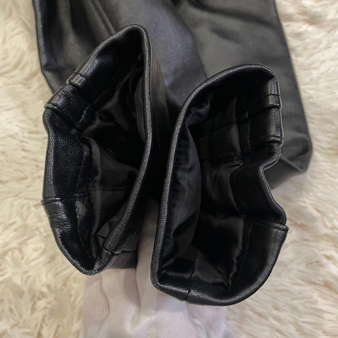 ユナイテッドアローズ Mサイズ ダブルライダース ジャケット 羊革 ブラック