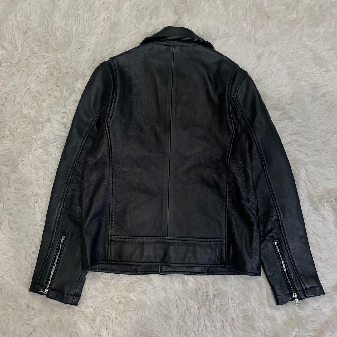 ユナイテッドアローズ Mサイズ ダブルライダース ジャケット 羊革 ブラック