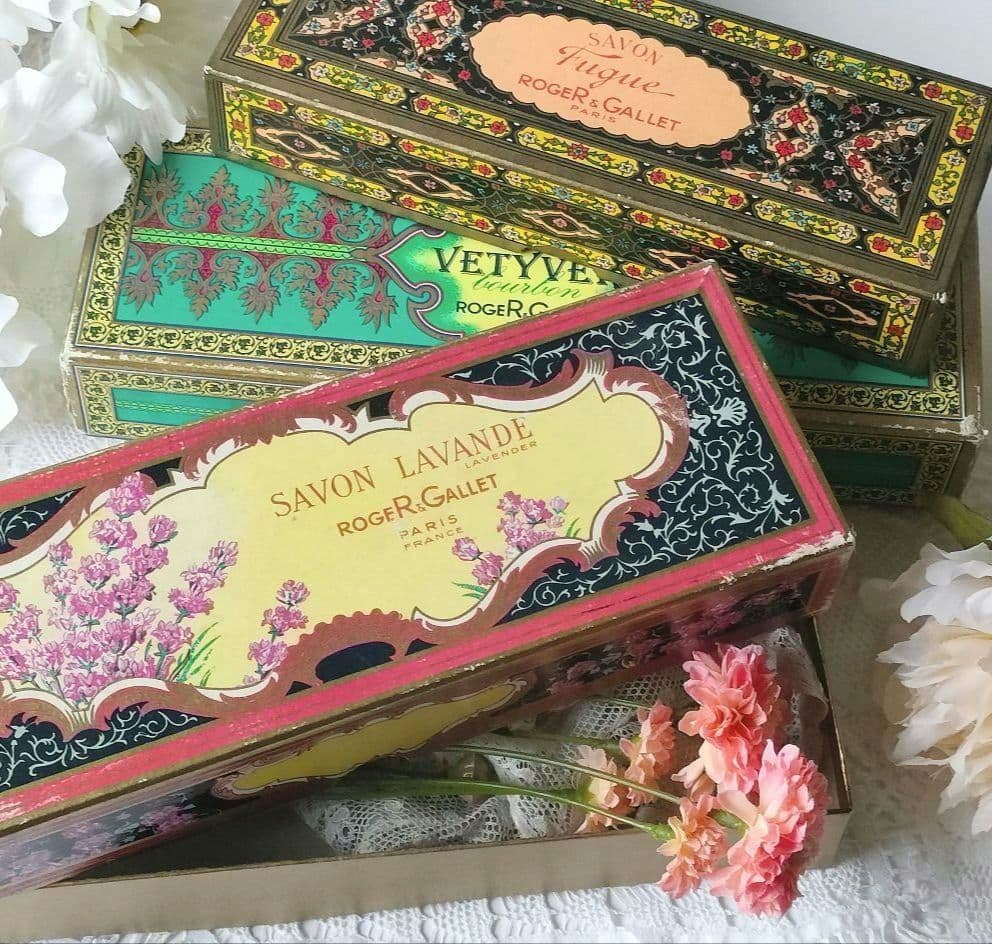 フランスアンティーク　ロジェ　ガレ 　サボンボックス