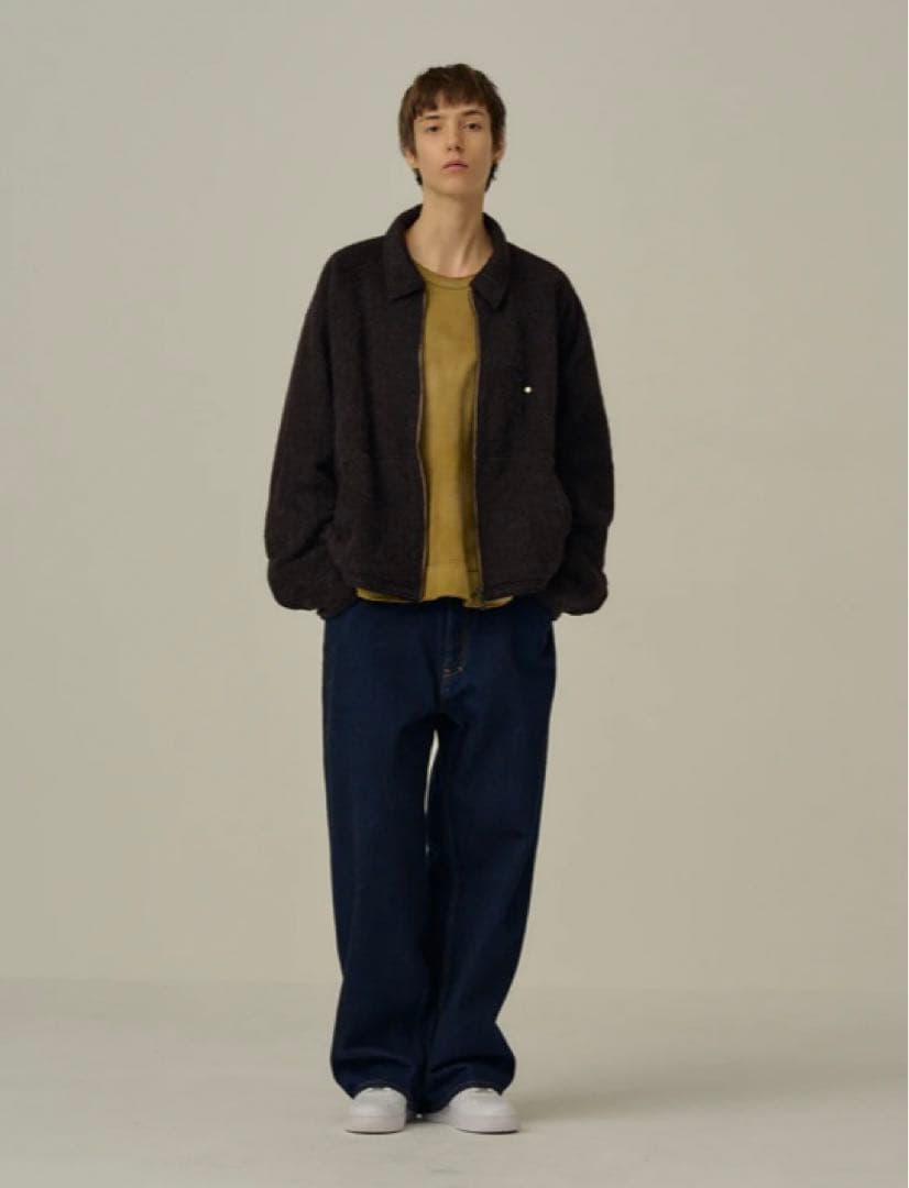 ancellm（アンセルム） SHAGGY ZIPUP SHIRT(BROWN)