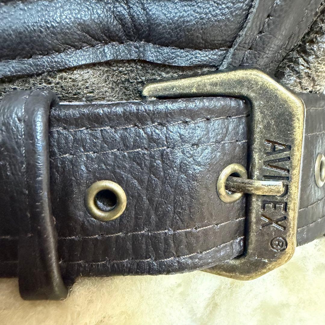 SIZE40 AVIREX B-3 ムートンジャケット 羊革 本革 USA