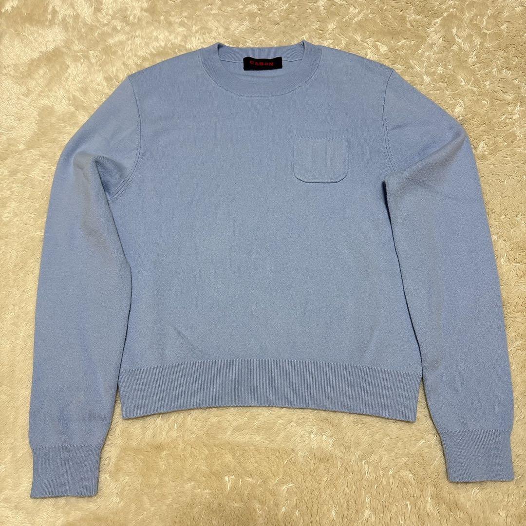 CABaN 2024SS コットンカシミヤポケットブルーオーバー