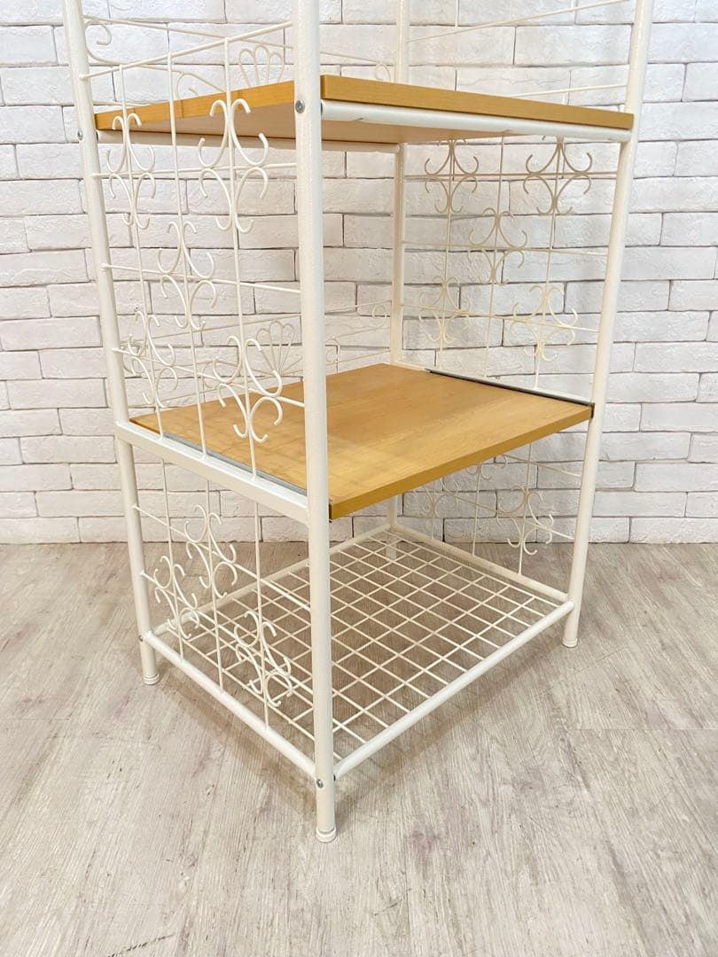 【東京都内23区配送無料】ベルメゾン　アイアン　キッチン　ラック　棚　収納　陳列