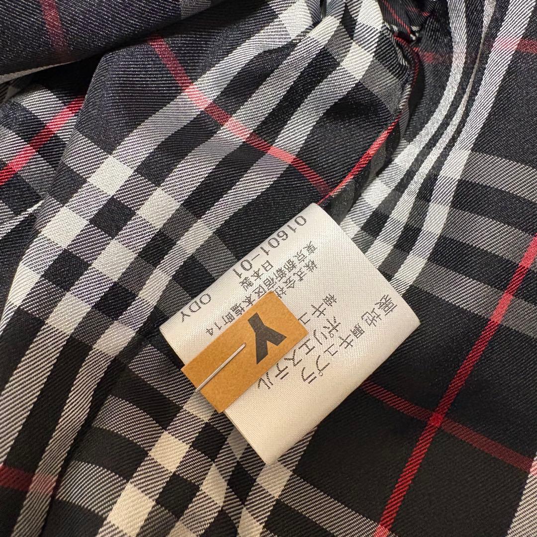 希少 バーバリーブラックレーベル トレンチコート チェック 黒 ロング丈