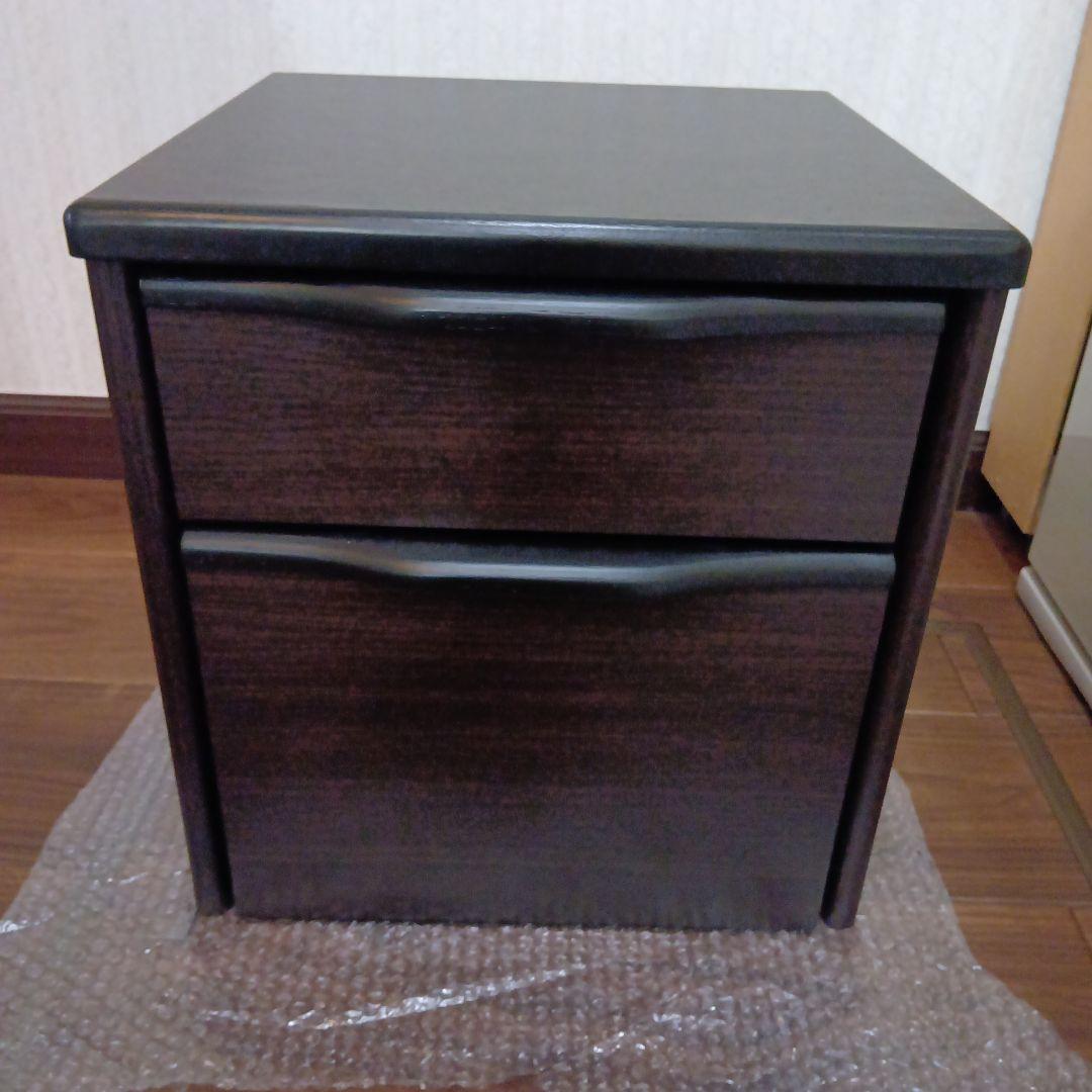 ニトリ　NITORI　サイドテーブル　アスカ　2段　ダークブラウン