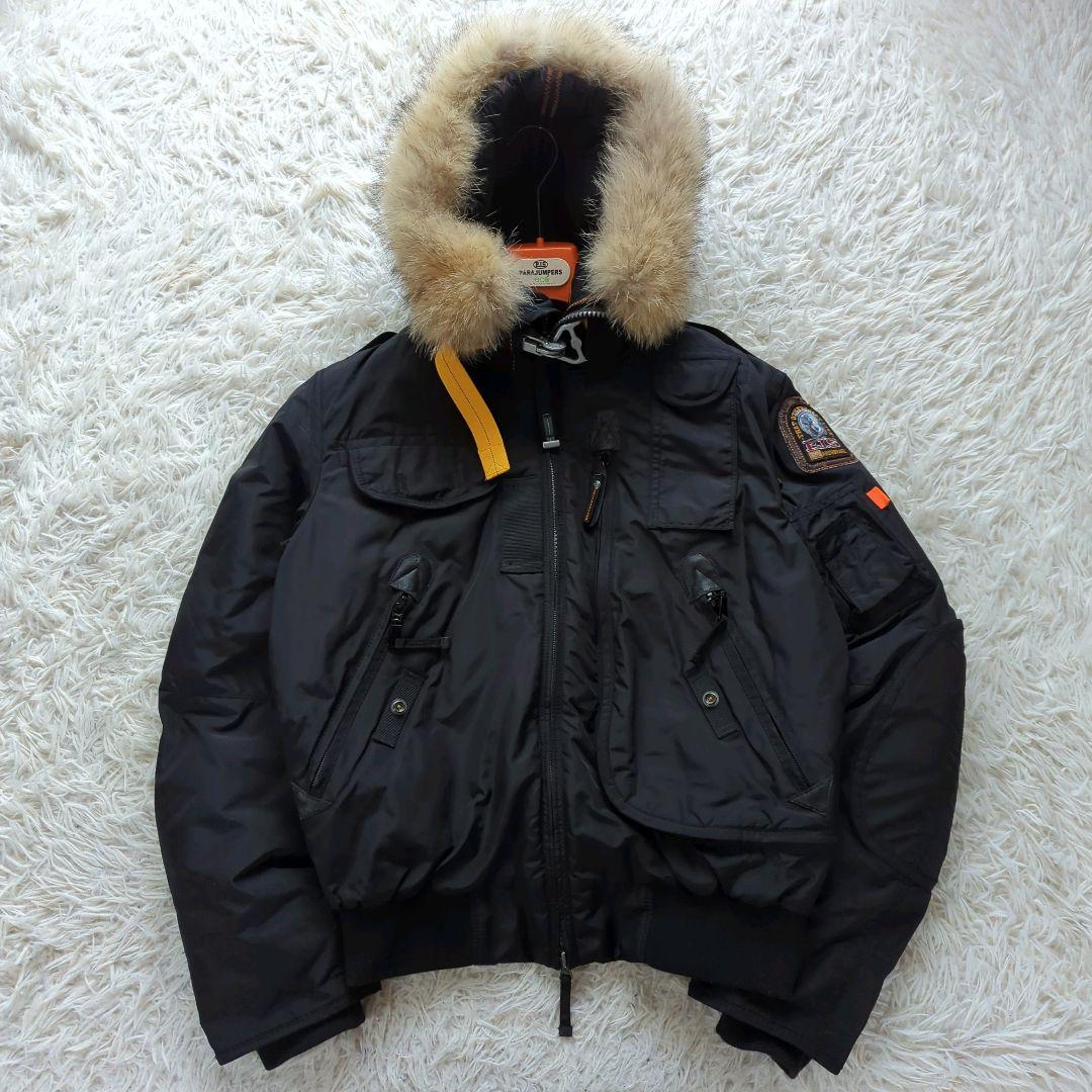 美品 PARAJUMPERS N-2B フライトジャケット ブラック S