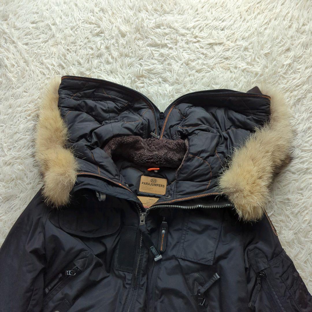 美品 PARAJUMPERS N-2B フライトジャケット ブラック S