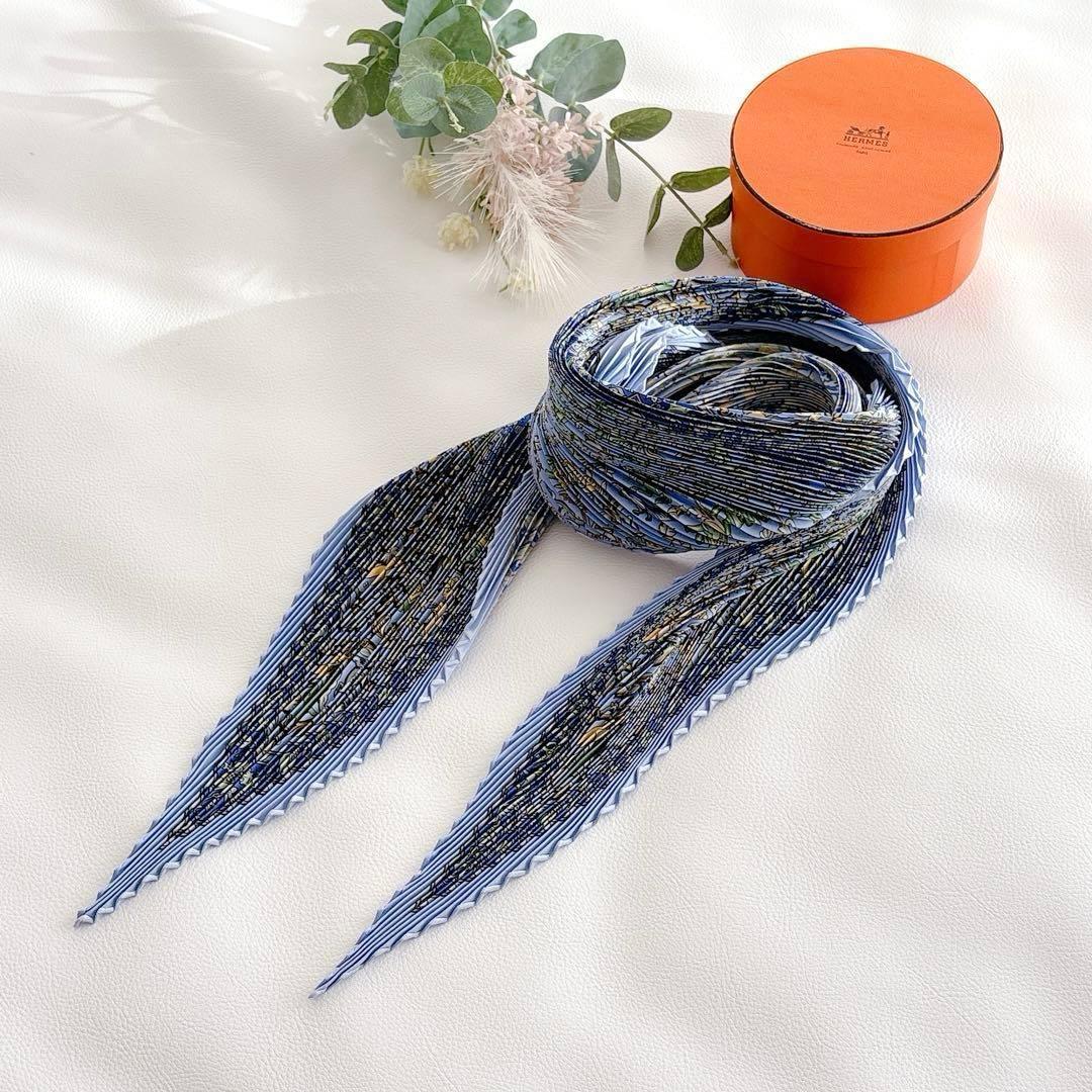 極美品エルメス HERMES カレ90 プリーツ プリセ インドの狩猟 箱付き