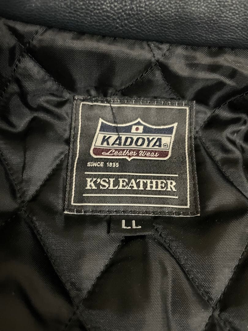 KADOYA K'S LEATHER ネイビーレザージャケット L