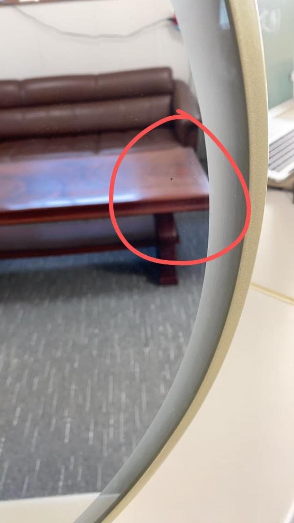 【3点セット】電源付きホワイト化粧台三色変化ミラー訳あり品206-100-04