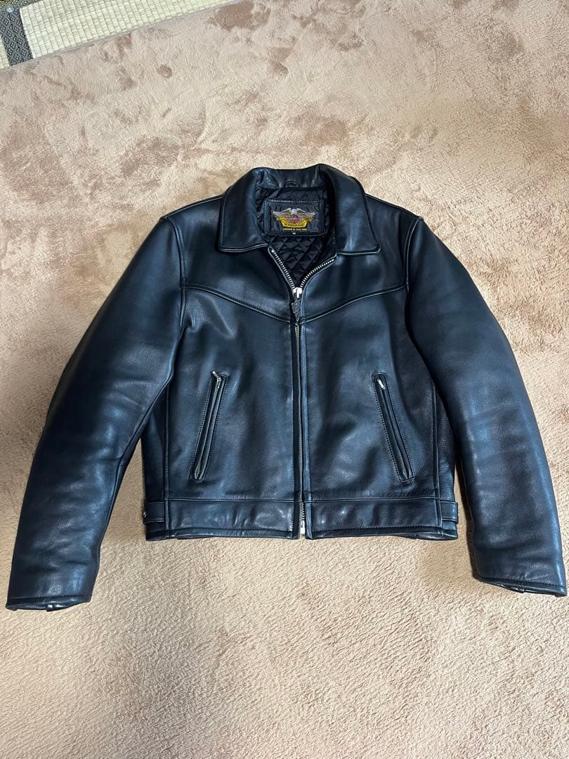 Harley-Davidson 黒レザー ライダースジャケット