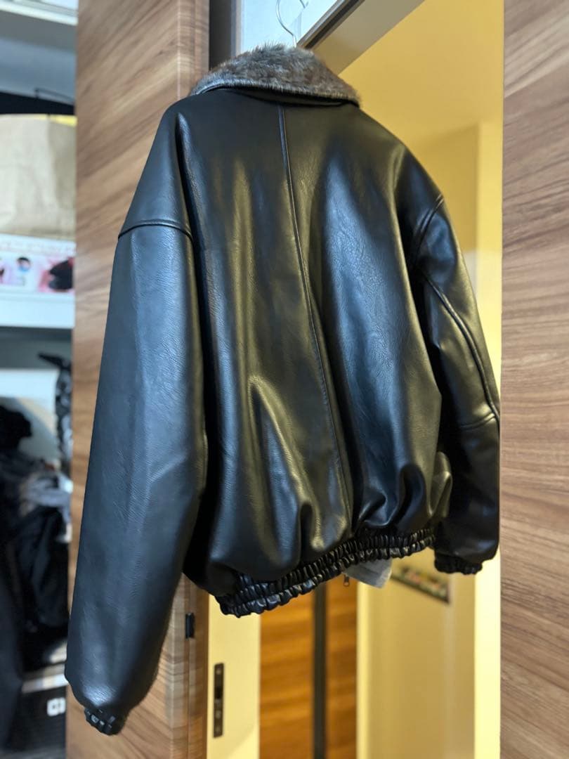 Camphorwoodフェイクレザーファー2wayフライトジャケット　M 即完品