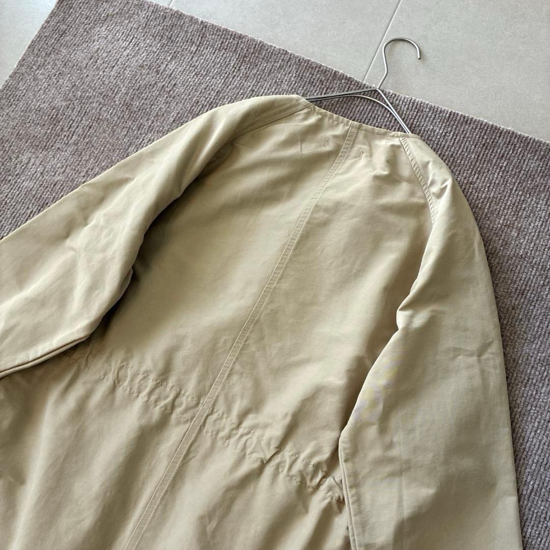 未使用級 OUR♡頼れるノーカラーコート 撥水 洗濯可 軽量 ベージュ