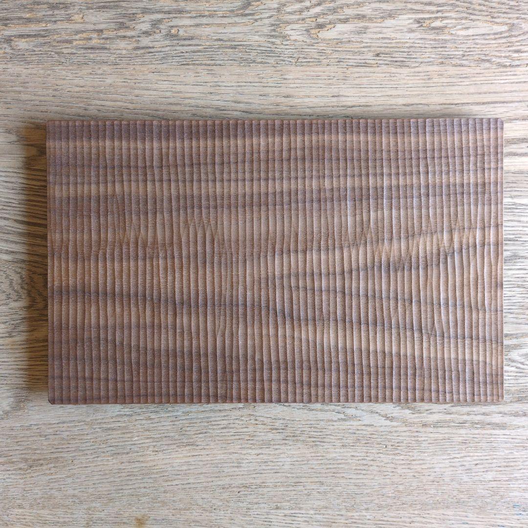 2枚セット　さざなみプレートL　ウォールナット　受注製作品　ふるいともかず