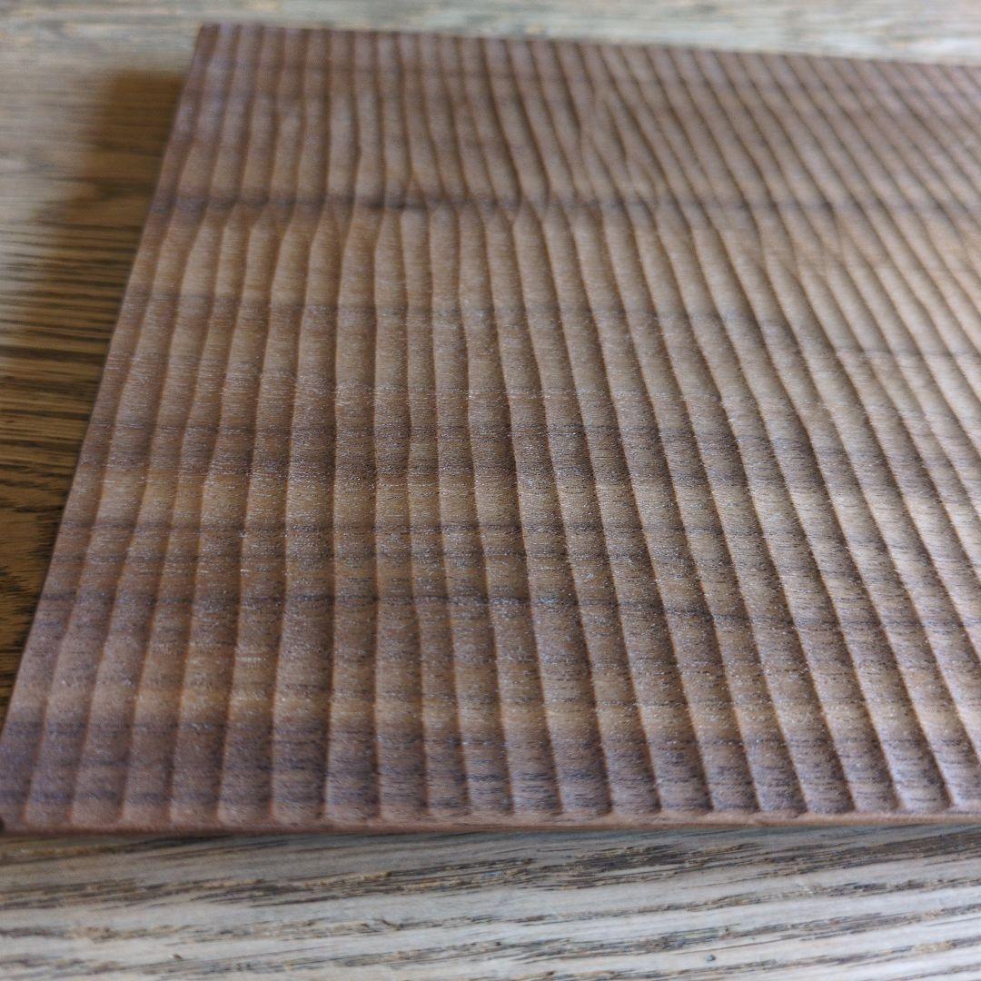 2枚セット　さざなみプレートL　ウォールナット　受注製作品　ふるいともかず