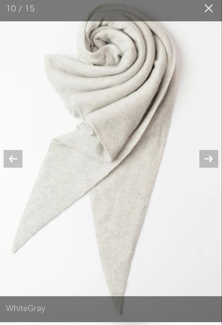 ASAUCE MELER シームレス トライアングルニットストール