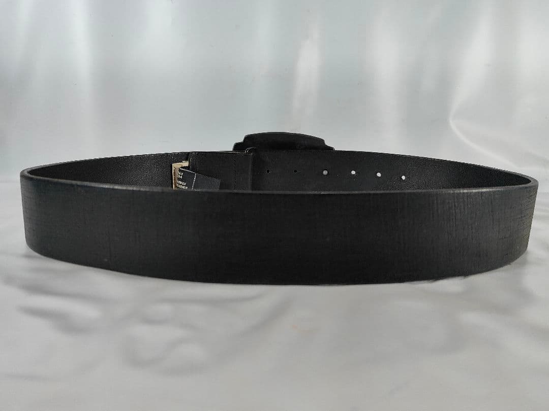 【極美品】DIESEL ディーゼル　高級イタリアンドレスベルト　黒艶本革　正規品