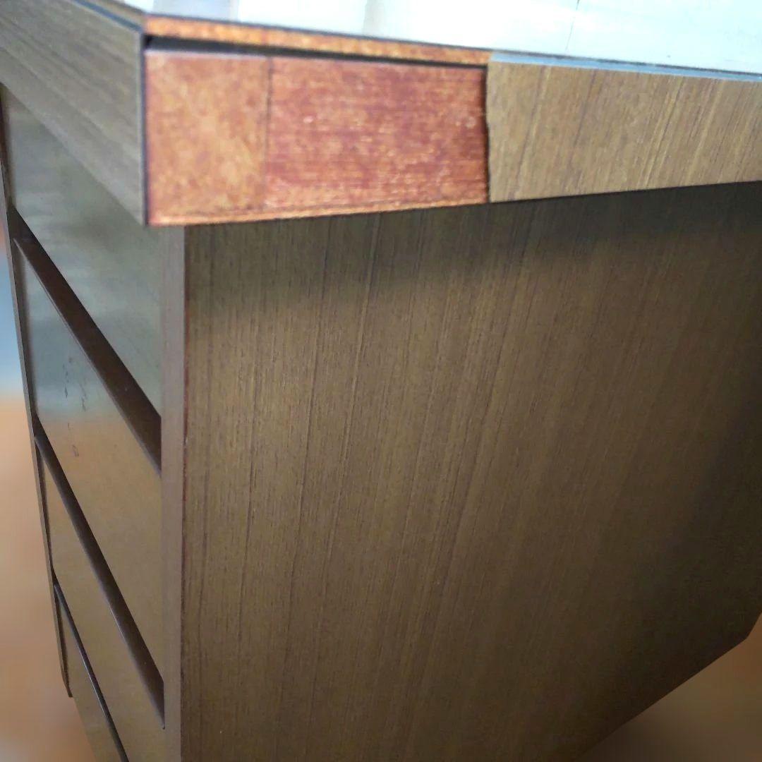 【送料込:たのメル便】学習机 片袖 事務机 昭和レトロ