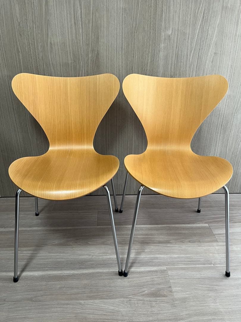 セブンチェア Fritz Hansen 　ナチュラルビーチ　2脚セット②