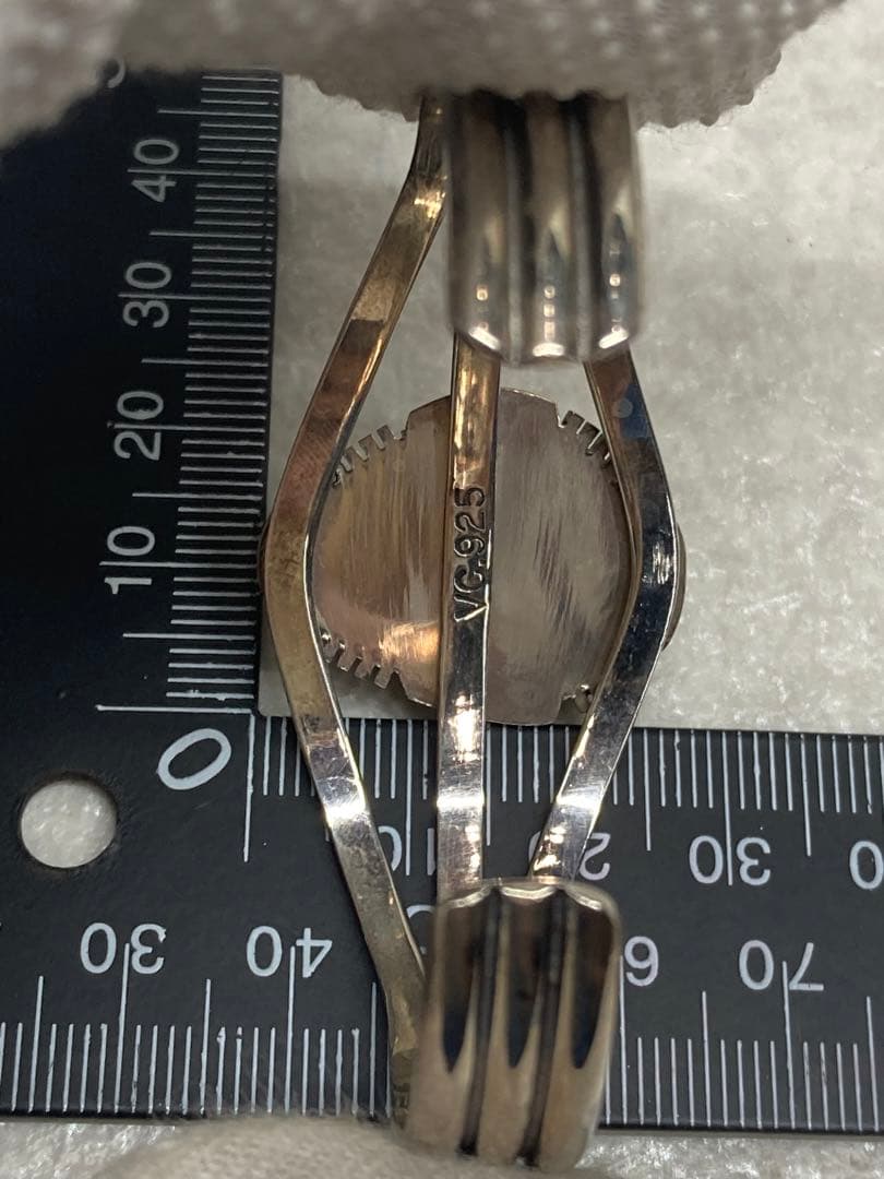 D0104A）希少 ターコイズ silver925 バングル ドライクリーク