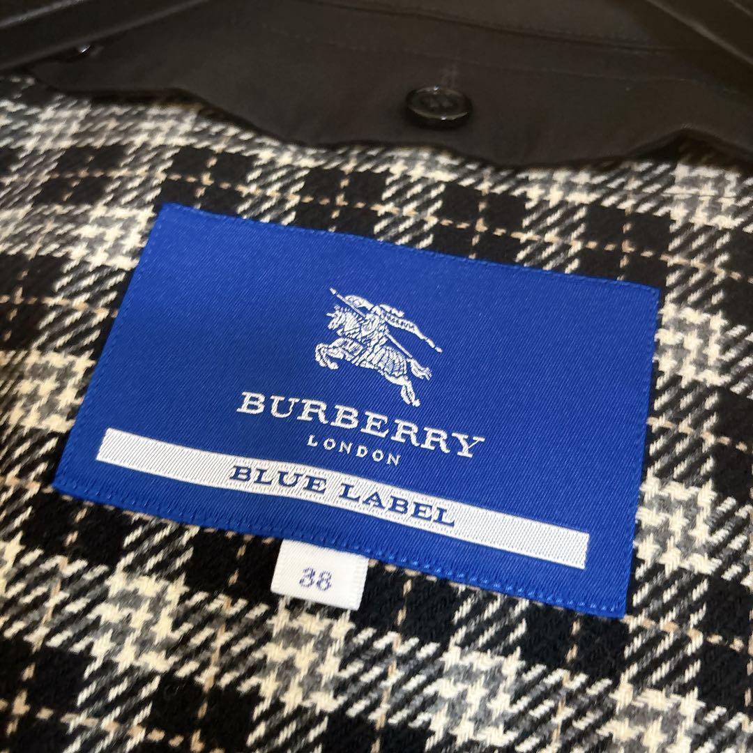 極美品☆バーバリーブルーレーベル ライナー付き トレンチコート 黒