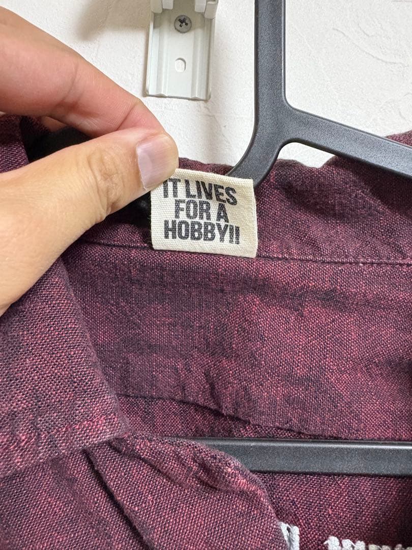 サムライ倶楽部（SAMURAI CLUB）　グアテマラシャツ　バーガンディ