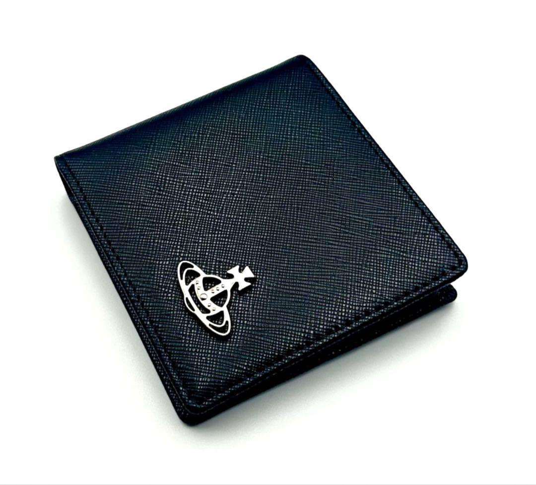 【♡新品★希少♡】 Vivienne Westwood二つ折り財布 ブラック 黒