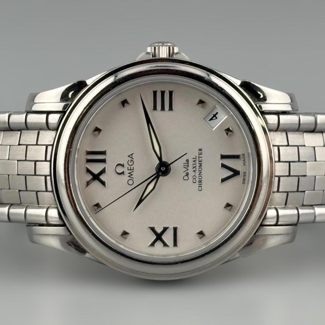 オメガ OMEGA デビル 4581.31.00 デイト ホワイトSS 自動巻き